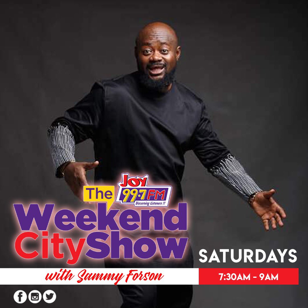 sammyforson's tweet photo. (((ON AIR))) #TheWeekendCityShow @Joy997FM The Most Hilarious Show On Ghana Radio🤪🤪🤪 Tune In Now https://t.co/aSi8S9wySc