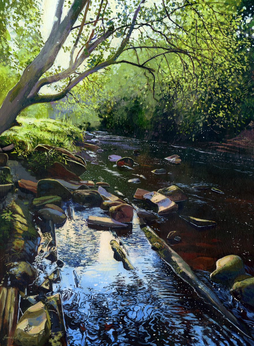 Swale Evening  #Painting Signed Limited Edition giclée print on sale at jamesmcgairy-artist.com/ourshop/prod_6… #landscapepainting #acrylicpainting #Swaledale #YorkshireDales