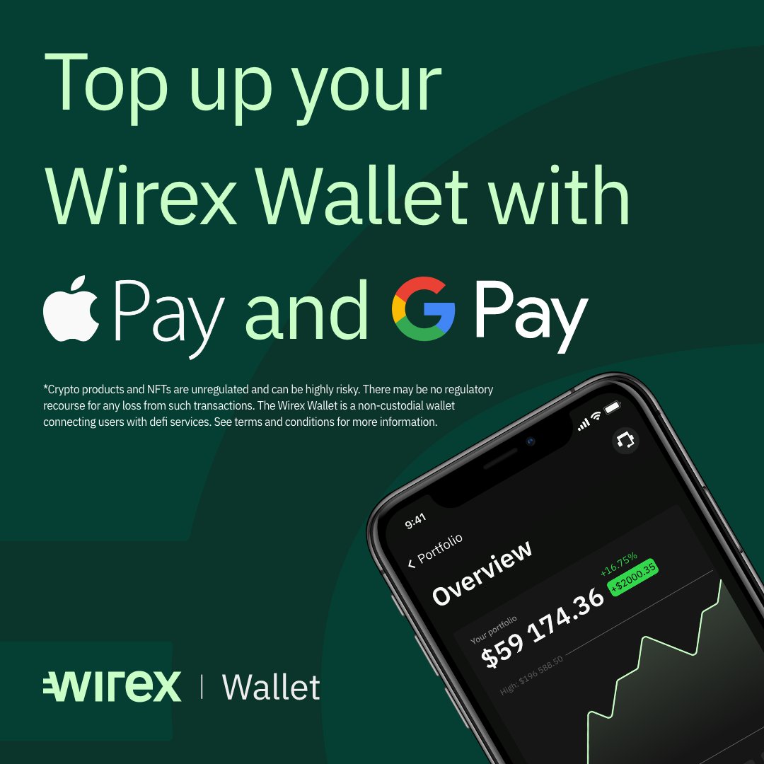 Buying #crypto on #WirexWallet just got quicker, easier and more convenient  than ever - Apple Pay and Google Pay are now live in-app!  https://t.co/UEeD0AY4fX