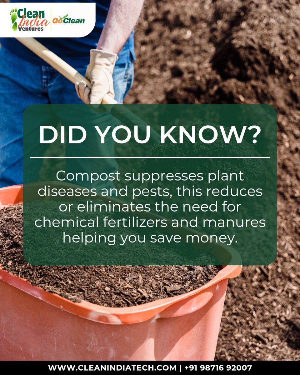 cleanindiatech's tweet image. One more reason to love Composting!

Stay tuned for more.

#composting #compost #compostingtips #compostingisfun #compostingmadeeasy #compostbin #compostable