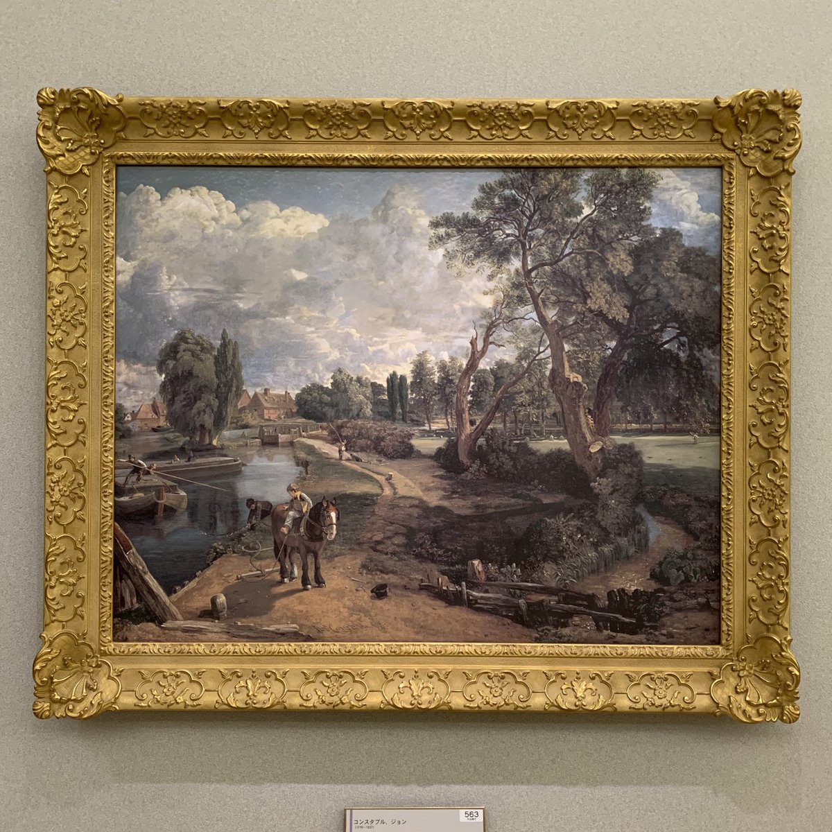 当館では、ジョン・コンスタブルの作品は「麦畑」のほか、「干し草車