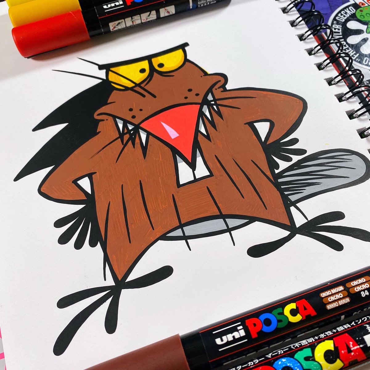 thekorpacademy's tweet photo. Posca Club is live on Zoom on Tue and Wed at 6:30. The sessions are 1 hour of easy to follow, step by step doodling resulting in a characters like these. £20pm hassle free subscription to access the Zoom links and over 150 catch up vids. #korpacademy #doodlewithkorp #poscaclub https://t.co/HCnzCCuwH5