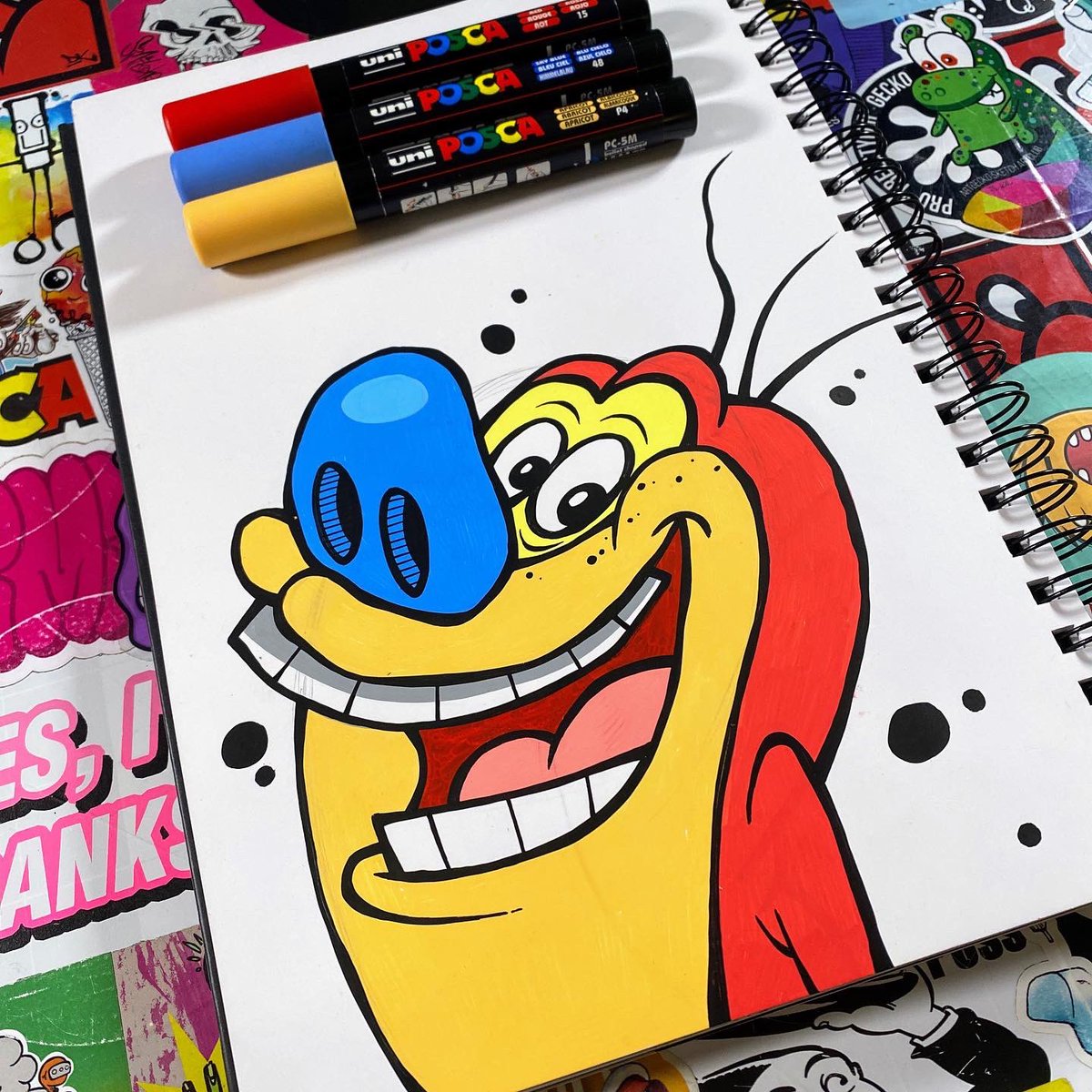 thekorpacademy's tweet photo. Posca Club is live on Zoom on Tue and Wed at 6:30. The sessions are 1 hour of easy to follow, step by step doodling resulting in a characters like these. £20pm hassle free subscription to access the Zoom links and over 150 catch up vids. #korpacademy #doodlewithkorp #poscaclub https://t.co/HCnzCCuwH5