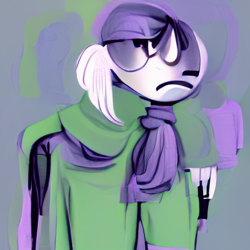 O_T_Human's tweet photo. Predominantly monochromatic color scheme character in a mood of annoyance (#YOGZ) #art #artist #artwork #nft #nfts #nftcollector https://t.co/oUkPFsZd9q