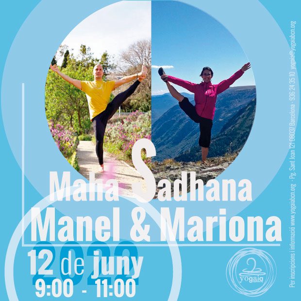 YogaiaBcn's tweet photo. Diumenge 12 compartim pràctica i amistat!!! 
Maha Sadhana de 9 a 11 amb el Manel @elefunyoga i la Mariona @ona_costa 
Vine amb un amic amiga i el la convidem a practicar.
Tots els nivells benvinguts! https://t.co/42O30hIJh3
