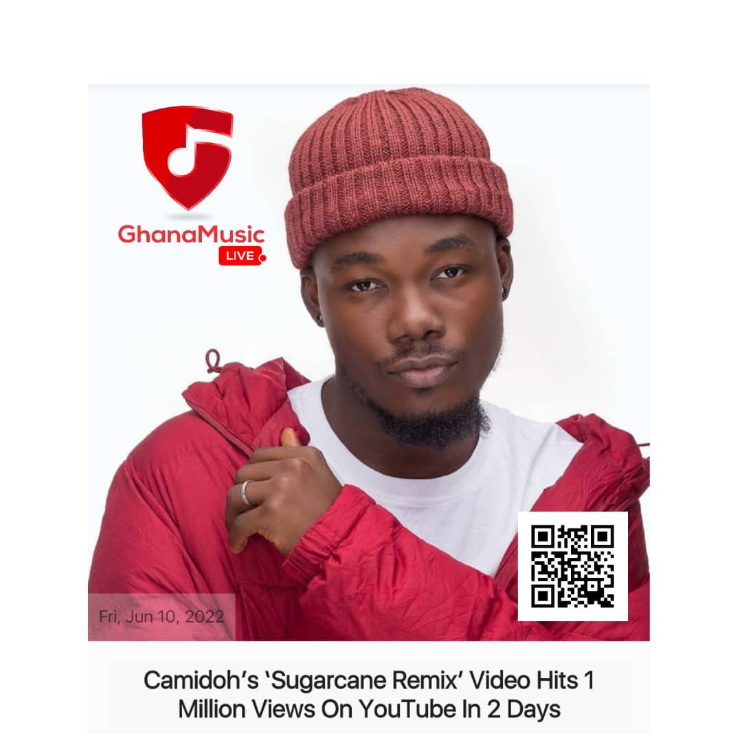 ghmusiclive's tweet photo. @Camidoh's 'Sugarcane Remix' video hits 1 million views on YouTube in 2 days  

Read story on the Ghana Music Live App.
Link in Bio.

#ghmusiclive
#musiconthego
#GhanaMusicLiveOnPlayStore
#GhanaMusicLiveOnAppStore https://t.co/8wBvppkFKM
