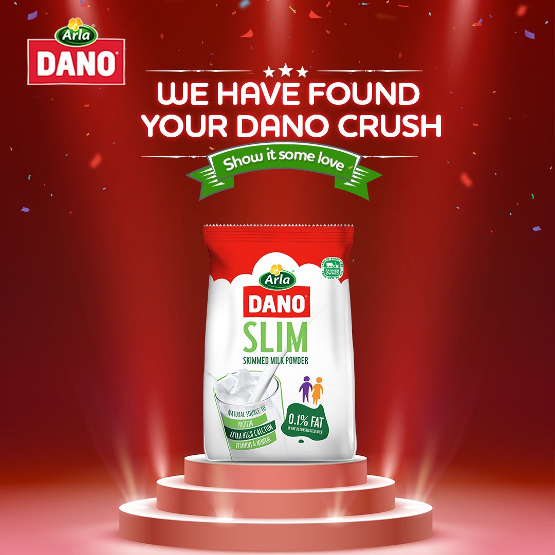 danomilkng's tweet photo. Drum roll please! 🤩 

Dano Slim has emerged our Dano Crush of this Month!

But, what meal are you going to prepare to show your love to this Variant? 

Share that meal and tag us with the hashtag, #MyDanoCrush for a chance to win special reward.

#GoForIt #DanoMilk #ArlaNigeria https://t.co/ED72D5U4BT