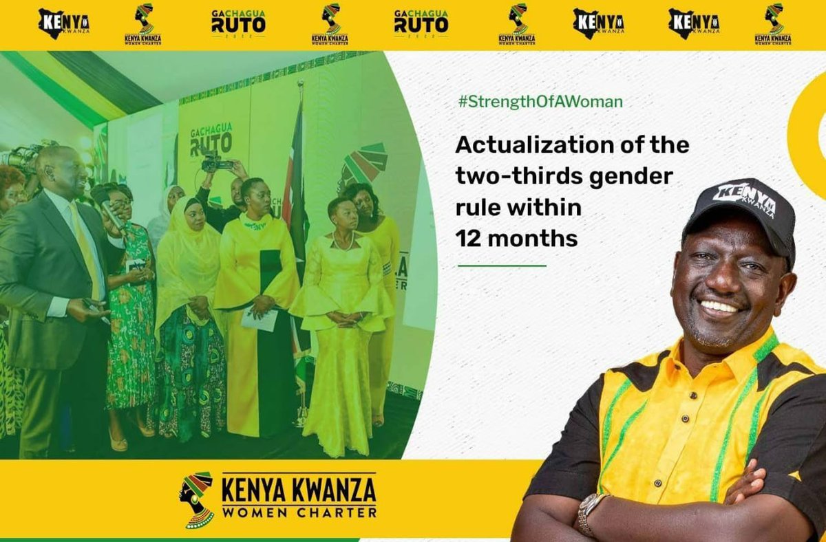 Two- thirds gender will finally become a reality.   #KenyaKwanzaLadiesFirst