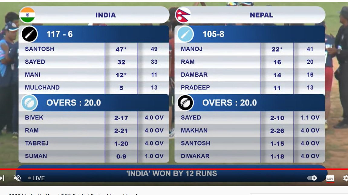 ManiCricketer12's tweet photo. We Won the match🏏✌️💪
Watch it live
https://t.co/6j89Ae371p
#DCCBI #DisabilityCricket
#TeamIndia #IndiavsNepal
#LifebuoyCup2022
#ICCPC
@dcciofficial https://t.co/y5CvXxVH1c