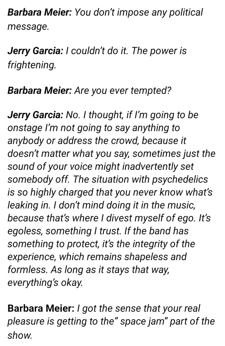 SuprAnnoydMario's tweet image. Clips from a Jerry Garcia interview with Barbara Meier in Tricycle magazine, 1992