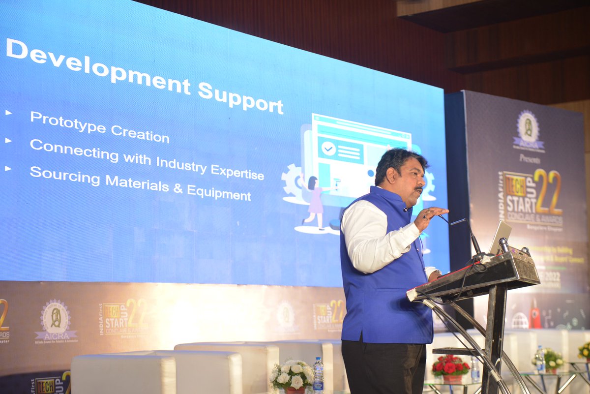 AICRAINDIA's tweet photo. The organizers All India Council for Robotics and Automation" took the honour to reveal few initiatives to foster the startup sector of our country at the IFTSC 2022 venue. #RajSharma #RajeshPathak #AshwathNarayan #AbhijithPrasannakumar #SanjuktaBadhai https://t.co/HjvpdI3Wvw