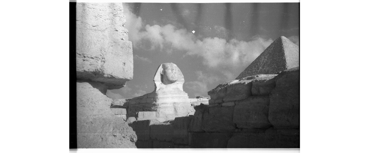 SOAS_SpecColl's tweet photo. #OTD in 1995, Austrian ethnologist and SOAS professor Christoph von Fürer-Haimendorf passed away. This image of the Pyramids and the Great Sphinx of Giza was taken by von Fürer-Haimendorf while undertaking fieldwork in Egypt. https://t.co/CK3JoiwOZb #SOASArchives https://t.co/xpzTyPCnxP