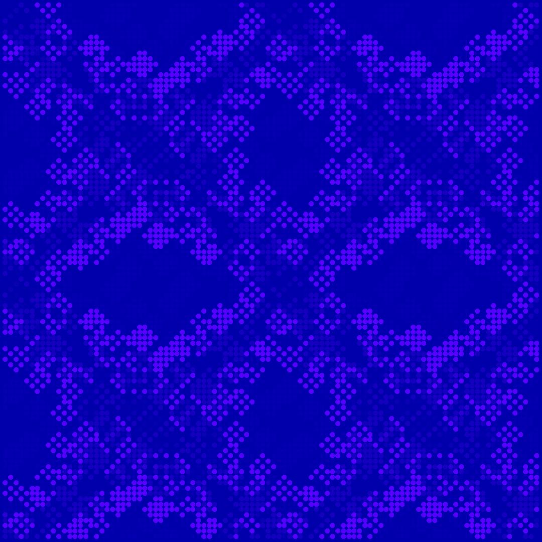 NonEuclideanDr1's tweet image. CA with a 2nd diamond Neighbourhood rule on a bicone.

#creativecoding #cellularautomaton