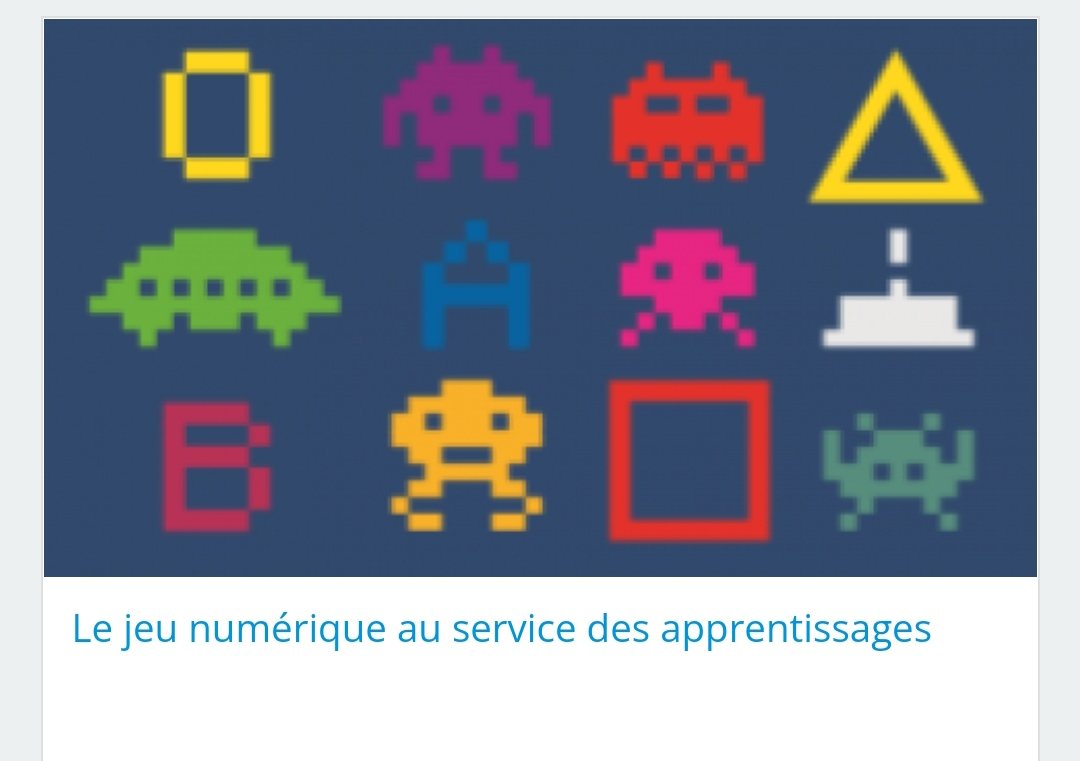 FauqueAudrey's tweet photo. Un parcours M@gistère dédié au jeu numérique 👾🕹️ comme vecteur de motivation et facilitateur des apprentissages! Comptez 1h, c'est rapide et instructif 🧐 #ludopédagogie #jeunumérique https://t.co/humPIlDPhq