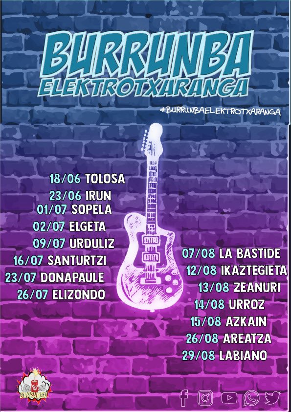 burrunbaelektro's tweet photo. ☀️🔥🍻UDA IRISTEAR DAGO☀️🔥🍻

Hauek dira uda hontan egingo ditugun aktuazioetako batzuk!!! Ez galdu!!! 
Laister data gehio.

#burrunba #elektrotxaranga #burrunbaelektrotxaranga #burrunbelove #uda2022 https://t.co/ux6yPj45jL