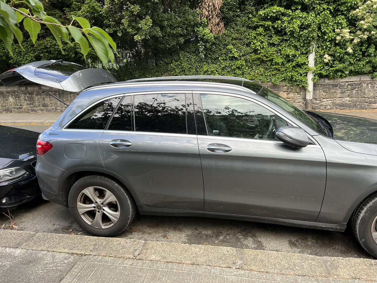 LucindasIreland's tweet photo. Great start to day - 1 - cats were playing football with box on kitchen floor and pills scattered widely - 2 - went out for a morning stroll to discover this! At least the car wasnโt gone altogether - Hello Up There ๐ ๐ ๐ #parentsweddinganniversary #brendan #protectionplease https://t.co/wQ0GNf79gx