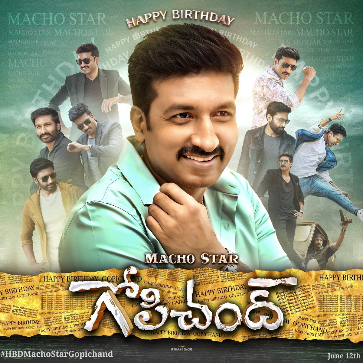 Prabhas_raj23's tweet image. To the Most Loved &amp;amp; Dynamic Hero of Telugu Cinema🤩

Here&apos;s the CDP &amp;amp; Special Tag to Celebrate MachoStar @YoursGopichand&apos;s Birthday🥁🕺

Wishing him the Best for #PakkaCommercial 💫

#HBDMachoStarGopichand 🥳
#Gopichand 🔥

Pc:@SrinivasG_Smore