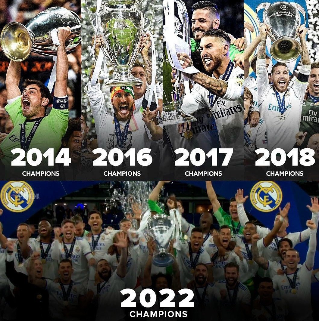 realmadridnote's tweet photo. RT si tuviste el privilegio de ver 5 Champions en 8 años. 

#HalaMadrid https://t.co/EFfUofqRvf