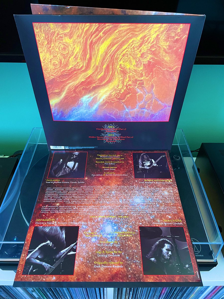 dayron822's tweet image. A good coffee ☕️ is my company for this sublime galactic trip!🧑‍🚀Now Spinning: Blood Incantation - “Starspawn”(2016)🇺🇸🤘🪐🔥#DarkDescentRecords (Reissue-2021/Century Media) #vinyladdict #vinylcollection