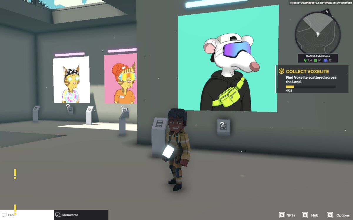 SujayRavi's tweet photo. @TheSandboxGame @MOCDA_ I just participated in the #TheSandbox weekly contest for a chance to win 200 mSAND! Here is my favorite piece from the exhibition, check out my screenshot below!
👇

 Screen Shot 2022-06-11 at 3.14.01 PM https://t.co/WRLdbgwC2P
