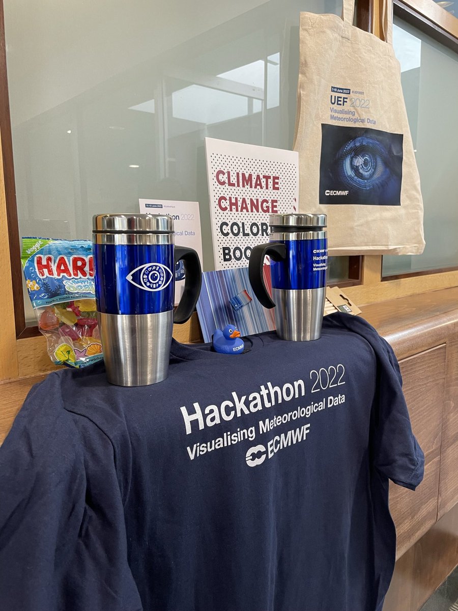 FPappenberger's tweet image. Wish you would be here?? The goodie bag of #VisMetHack #hackathon @ECMWF @CopernicusECMWF