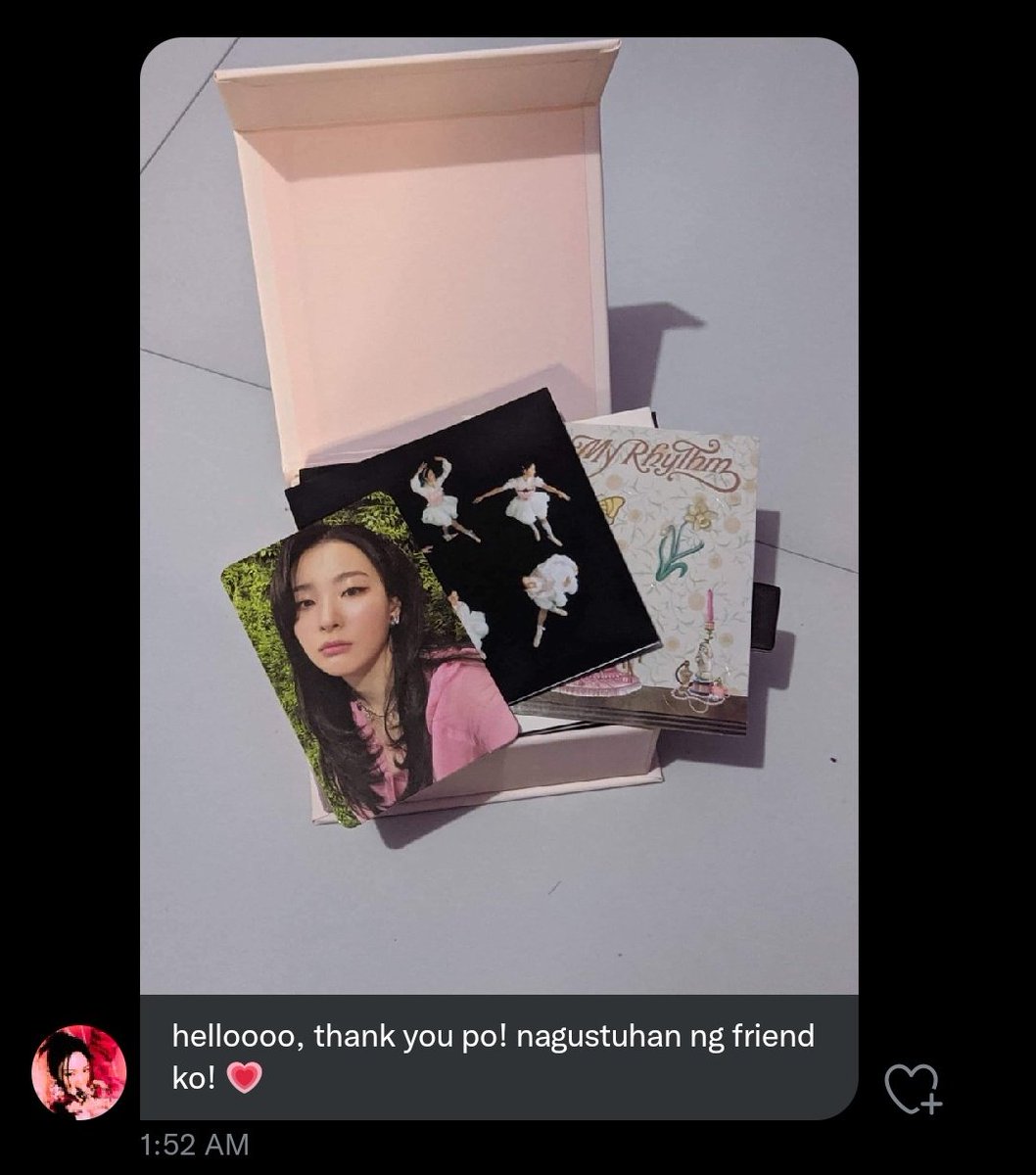 luvieeee_ph's tweet photo. Naol din po inuuwian ni Seulgi. Thank you rin pooo 🥰😊
#LVPHFeedbacks https://t.co/aXthFiyHJ5