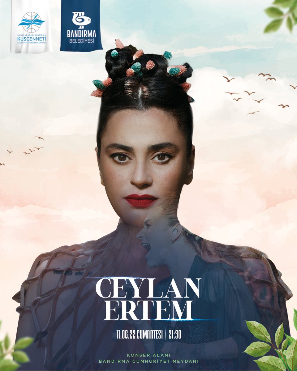 Bandırma'da yıldızlar geçidi devam ediyor... Bir çok müzik dalından oluşan geniş repertuarıyla Ceylan Ertem saat 21.30'da Cumhuriyet Meydanında! Müthiş ses, güçlü sahnesiyle bizlerle olacak. Herkesi bekliyoruz😊