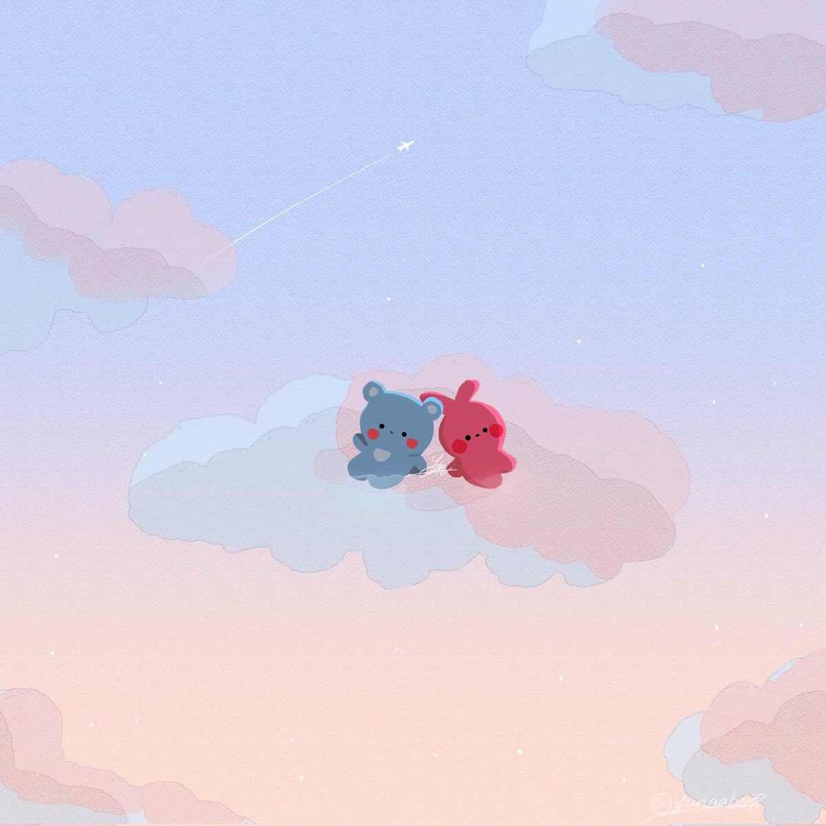💗✈☁💙