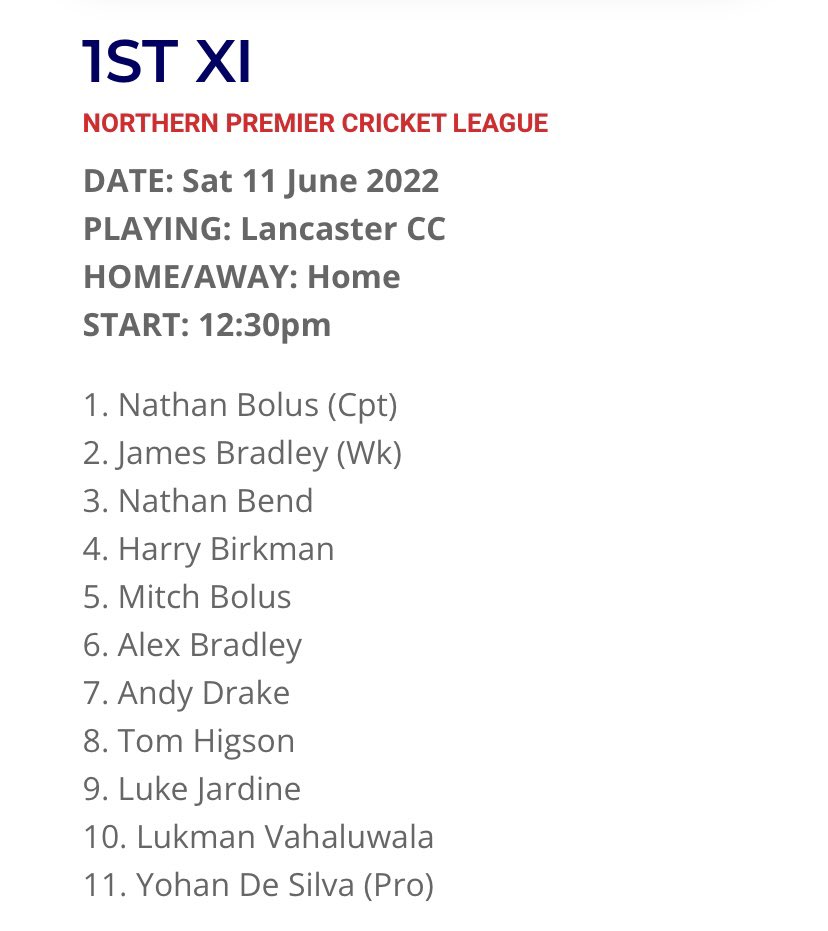 StAnnesCC's tweet image. 🏏 #CRICKET LOADING…

🏏 Cheer on our 1ST XI at home v @LancasterCC1!
⏰ 12:30pm
🍺🥂🍔🍟 Food &amp;amp; drink available from 12pm

🔴 A big THANK YOU to our match ball sponsor, EAS Electrical &amp;amp; Mechanical Engineers for supporting #TeamSaints 🙌
🌍 easelecmech.com