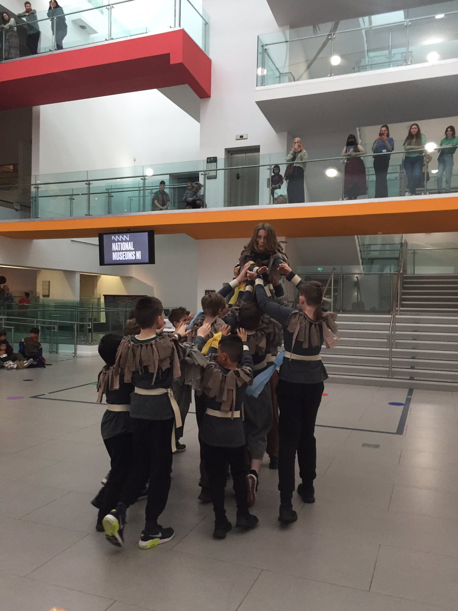 DUDanceni's tweet photo. What is the collective noun for a gang of Vikings? Our #BelfastBoys Juniors &amp; Seniors performing together today @UlsterMuseum. Pop along if you are brave enough.... 🐉 https://t.co/zlkBHoWVN5
