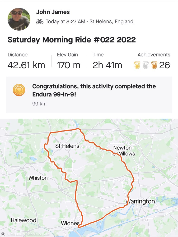 JohnMJames1's tweet photo. Biggest spin of the year. Joined by Yorkshireβs top Merseyside based cyclist @WhiteRoseScouse
Plenty of achievements achieved. Feeling it now though π³ #StHelens #SankeyValley #NineArches #StHelensCanal #SuttonManorColliery https://t.co/KV2oR7YGUM