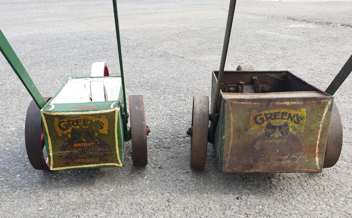 MuseumGardening's tweet photo. Object Week 25: Thomas Green Line Markers
Two examples of Thomas Green &amp; Sons line markers for marking out #sports pitches, Green's unique design patented 1882 continuing until the 1930s @TheBuddingFD @TatesGCs #gardening #museum #charity https://t.co/QsmM8HL3ac