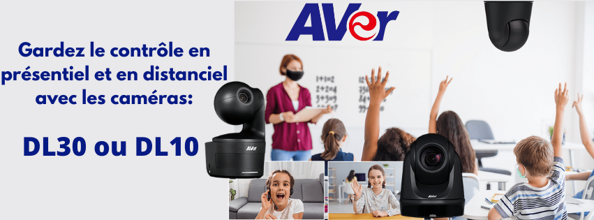 comil_fr's tweet photo. Avec les caméras @AVER_France enseignez en présentiel et en distanciel en même temps ! 
Dotées d’Intelligence Artificielle et de 3 modes de tracking, les caméras DL30 et DL10 sont idéales pour streamer vos cours. DL30 s’installe et zoom x12, la DL10 zoom x6 et s’emporte partout. https://t.co/O7CMJ7vJbs