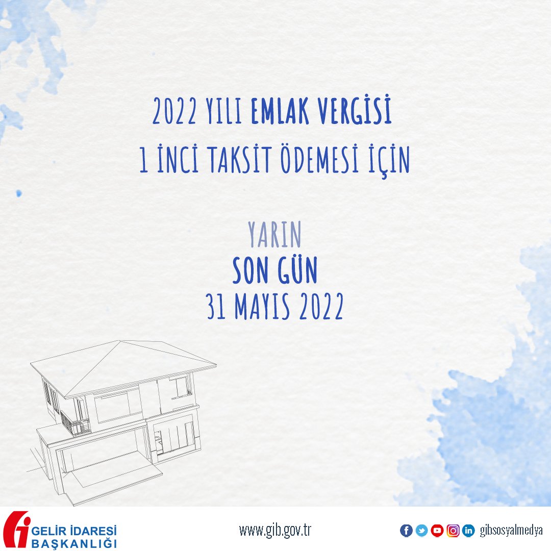 #Hatırlatma📌

#GİB 
#emlakvergisi 
#songün