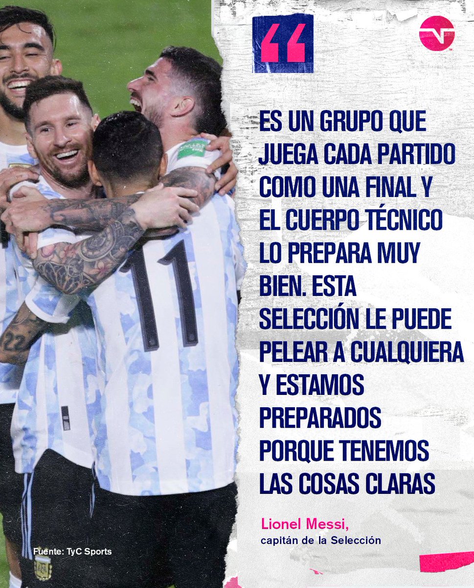 TNTSportsAR's tweet photo. "ESTAMOS PREPARADOS", dijo y me conquistó

Lionel Messi, el capitán de un país 😍🇦🇷 https://t.co/xMDoGSSFKW