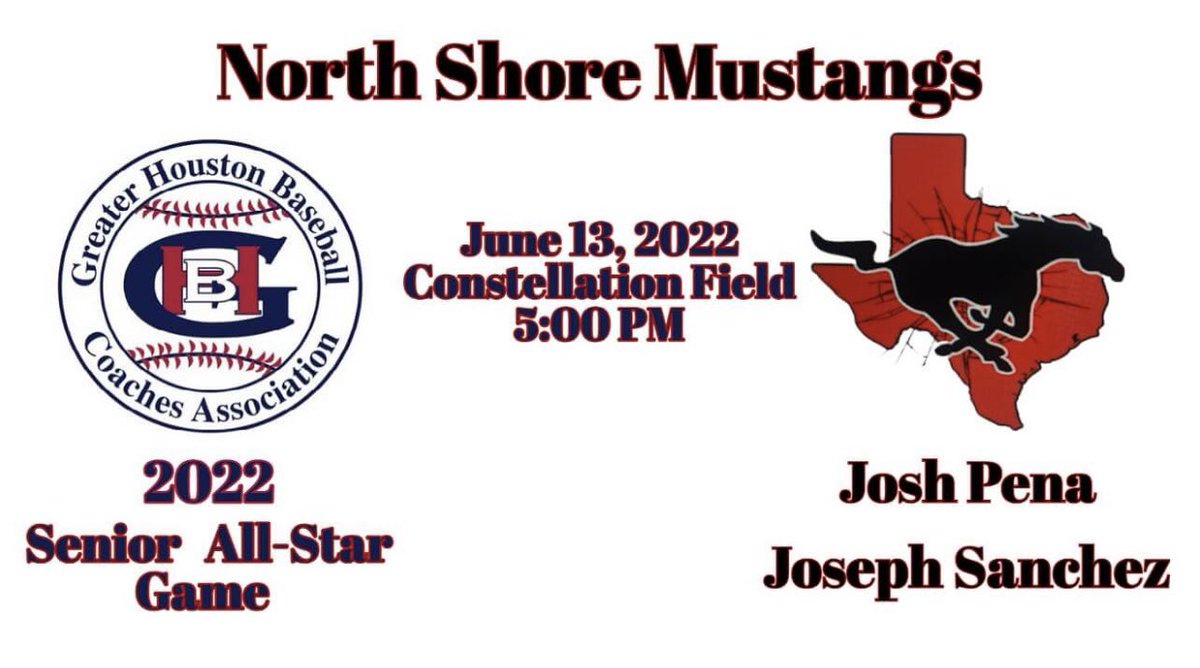 Congratulations to <a href="/josephs2022/">Joseph Sanchez</a> &amp; <a href="/joshpena12_/">Joshua Peña</a>  for being selected to the Greater Houston Area Senior All Star Game!