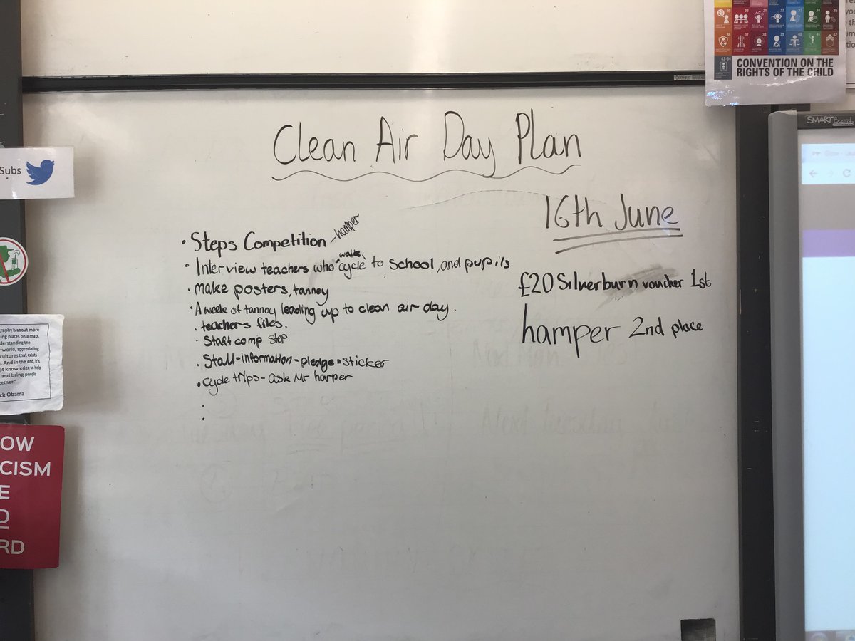 The GeoEco Committee are hard at work planning for Clean Air Day #CleanAirDay @EPScotland @St_PaulsRCHS @StPaulsEcoClub1