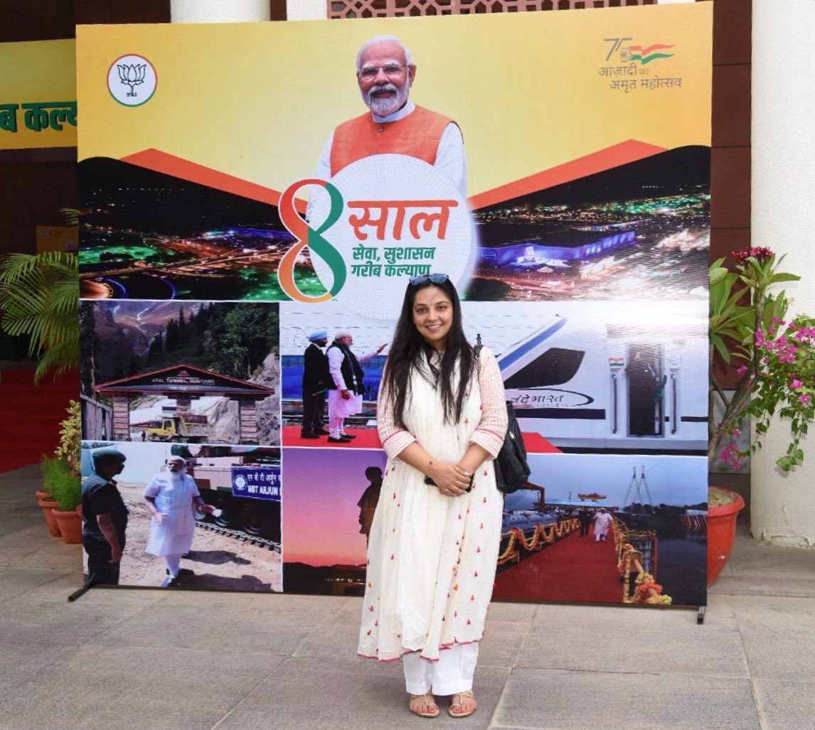 CharuPragya's tweet image. At BJP Headquarters!
#ModiAt8
