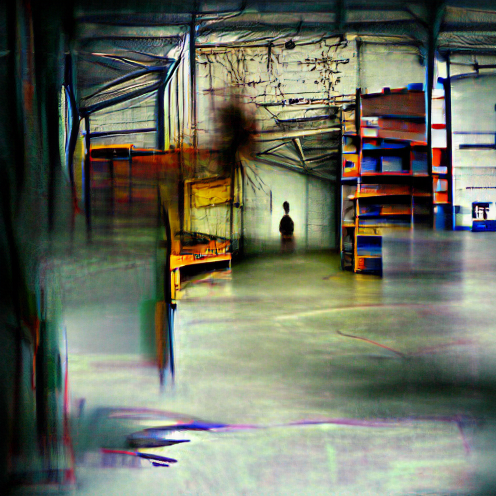 O_T_Human's tweet photo. Sense of fear and place the subject in a warehouse (#YY3X) #art #artist #artwork #nft #nfts #nftcollector https://t.co/8k9LVWjF6E