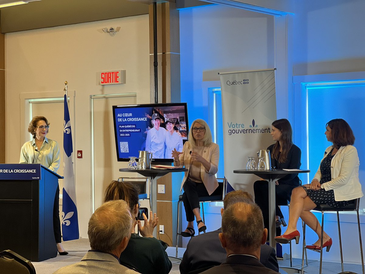 Lancement du #PQE 2022-2025. Un plan construit pour appuyer les #entrepreneurs du Québec, peu importe où ils sont rendus dans leur parcours. Un plan qui contribuera à développer une #économie québécoise forte et prospère, en priorisant l’humain derrière l’entrepreneur.