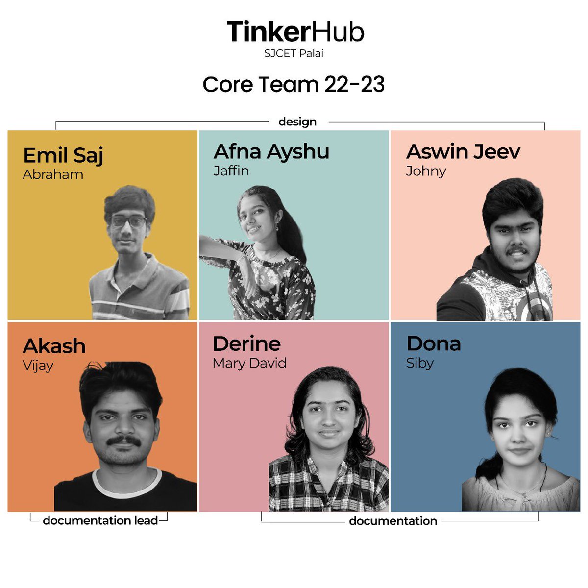tinkerhubsjcet's tweet image. Tadaaa !! 🥳🥳🥳

It&apos;s time to introduce new peeps into the game.👬👫

Make room as TinkerHub SJCET presents to you our new  Core Team 2022-2023.

Oh Yeah !! The family just got bigger. Well, we can&apos;t wait to interact with you all. 🍻

So stay tuned for we are here. 🤩
