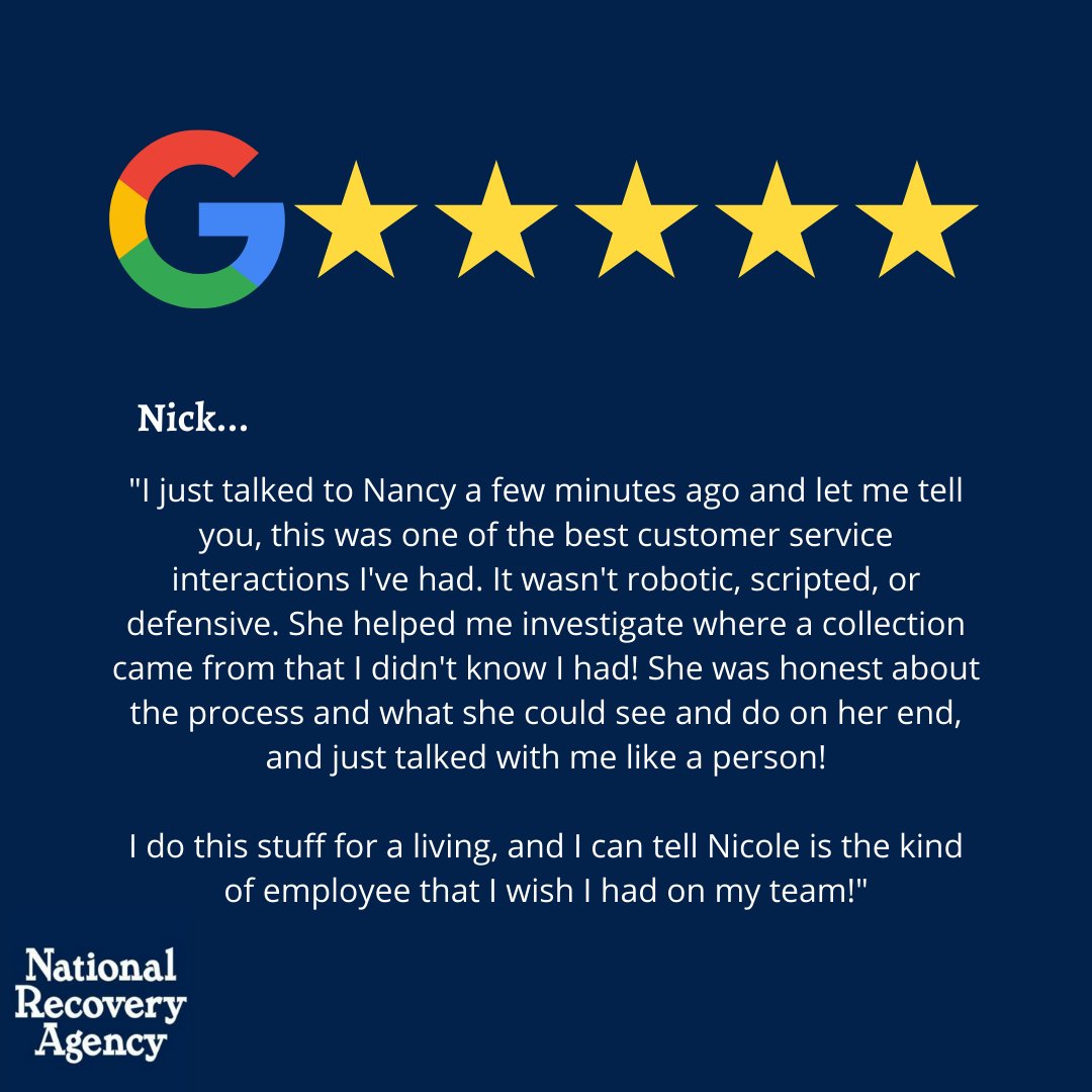 Thanks Nick! We appreciate your review. 
#5starreview #NRAGroup #DiscoverHowWeRecover