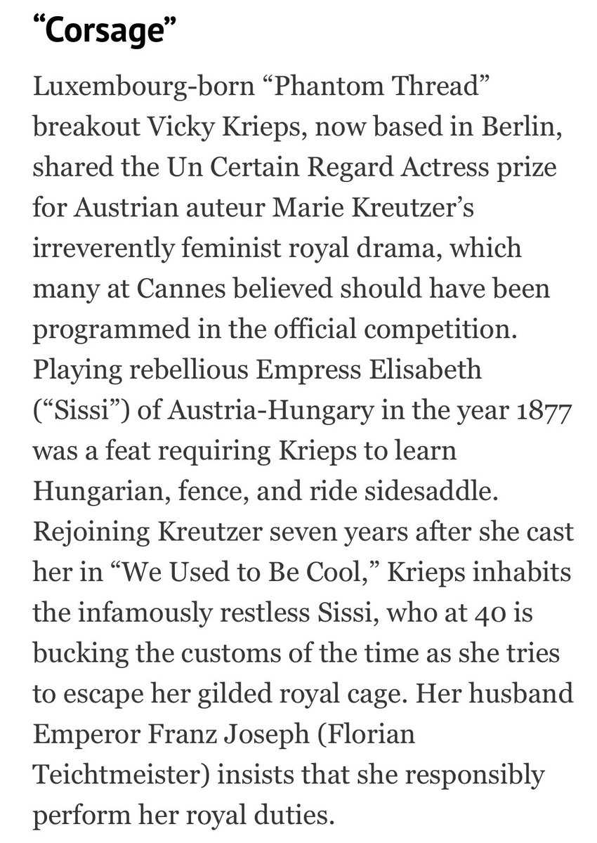 dailycolinmorg's tweet image. 📰: @indiewire names #corsage, starring #colinmorgan as george “bay” middleton, as one of 13 best films at this year’s #cannes2022! 
•
#mariekreutzer #vickykrieps @katerbland @davidehrlich 

📎: indiewire.com/2022/05/cannes…