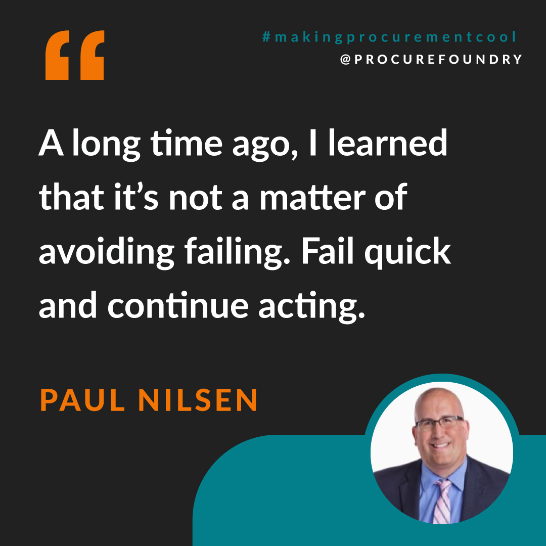 procurefoundry's tweet photo. When you fail, how do you manage it?
Paul Nilsen says you need to fail quick and continue acting. 🎯
What else would you add? #makingprocurementcool #supplychain https://t.co/k42EUo2Y79