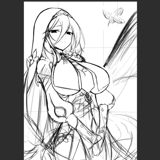 アポニアさんラフwip 