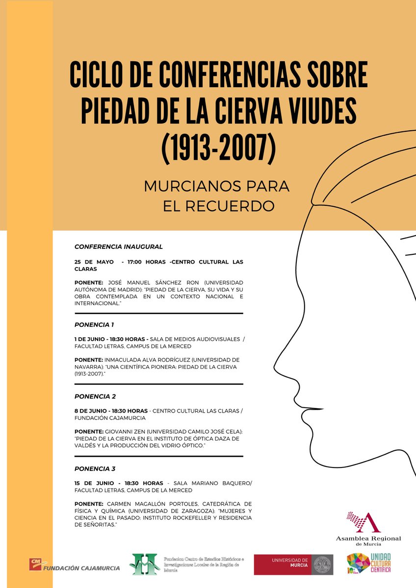 chus_historia's tweet photo. Bueno, pues este es el contenido del ciclo Murcianos para el Recuerdo: Piedad de la Cierva, que creo puede ser interesante para cualquier murciano interesado en reconocer a las figuras relevantes que han quedado olvidadas. https://t.co/oet7duTKcy
