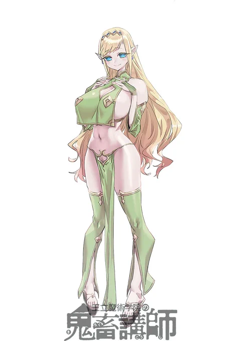 【キャラクター04】ルナ高貴なエルフ族の血を引く新入生。新入特待生の中でも発育が良い。雷属性の魔術を得意とするが、セツナのセクハラ目線を咎めた決闘では得意の雷闘拳を躱され、さらなるセクハラ攻撃を受けることとなってしまう……#王立魔術学院の鬼畜講師 