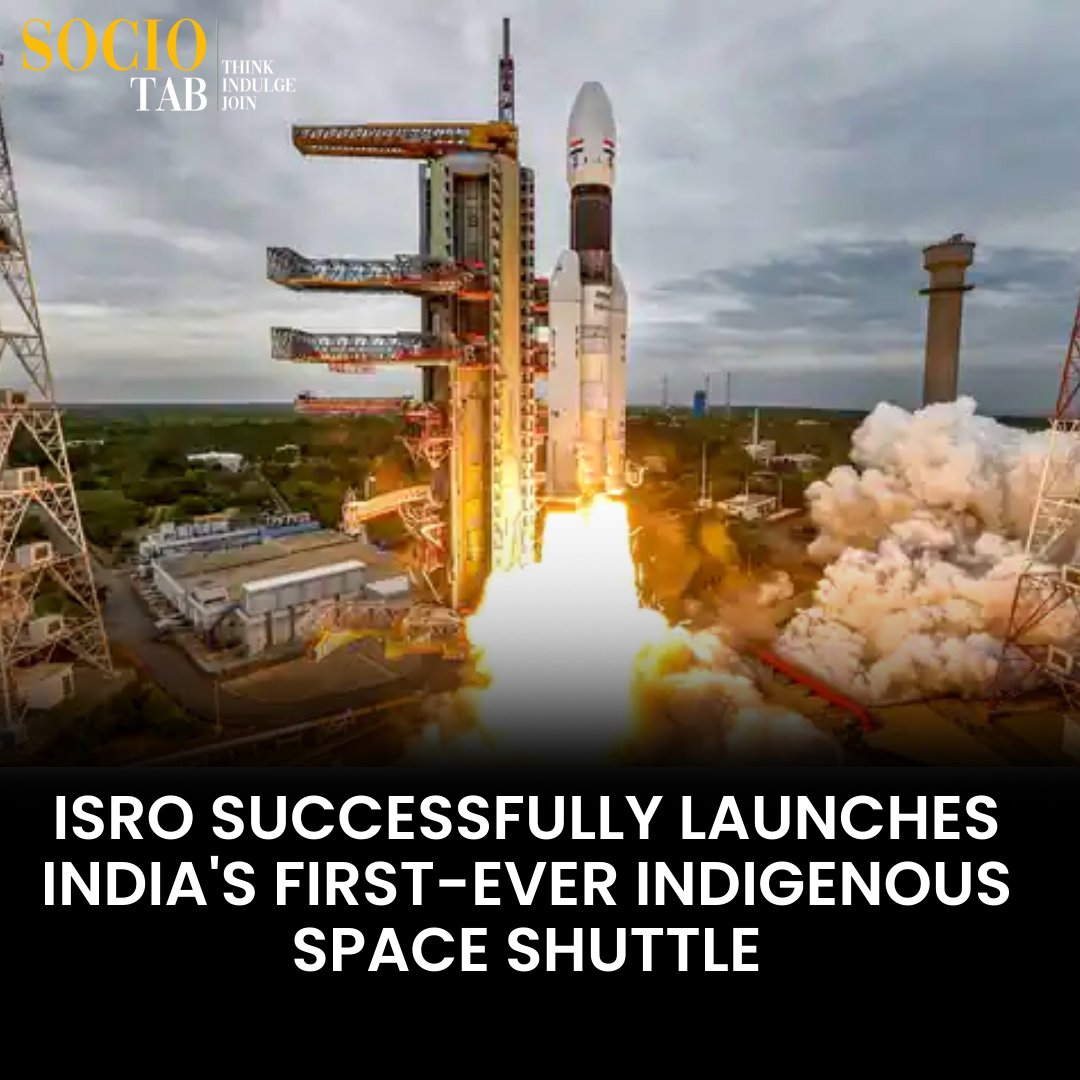 socio_tab's tweet photo. ISRO Successfully Launches India's First-Ever Indigenous Space Shuttle

For More Positive News - https://t.co/b59IYIll9N https://t.co/gOHuu2r4AN