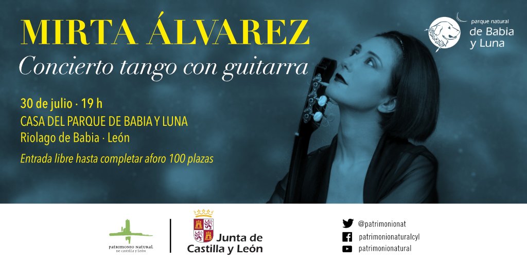 El próximo día 30 de julio la Casa del Parque del Babia (Riolago de Babia) acogerá un espectacular concierto de #tango con guitarra a cargo de <a href="/mirguitango/">Mirta Alvarez</a> . La entrada será libre hasta completar aforo 🎵🎵 #leonesp