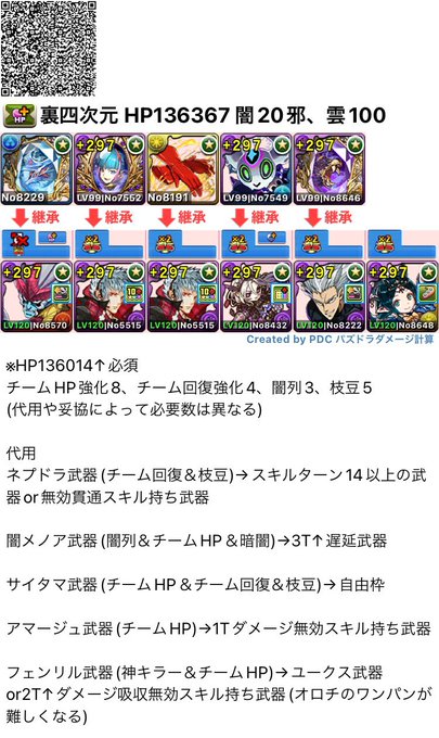 裏四次元の探訪者 学園イナ ハドラー フレンドのアシストはほぼ自由なので探しやすいと思います パズドラ 編成テンプレ立ち回り攻略解説まとめ